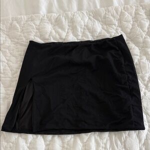 Princess Polly Black Mini Skirt with Side Slit